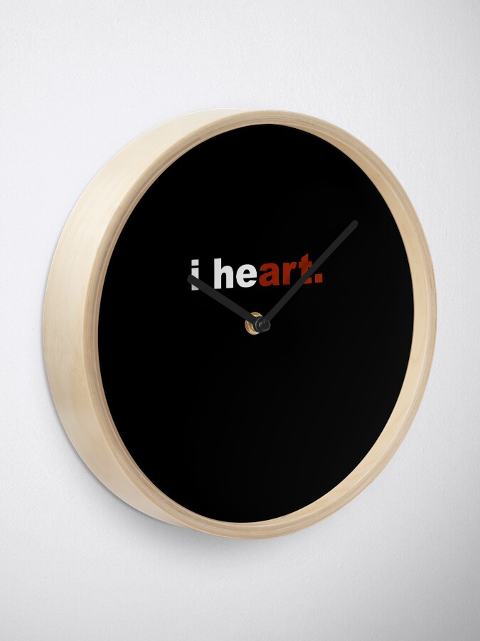 Alternate view of I Heart Art- Go Red Day- American Heart Association Clock