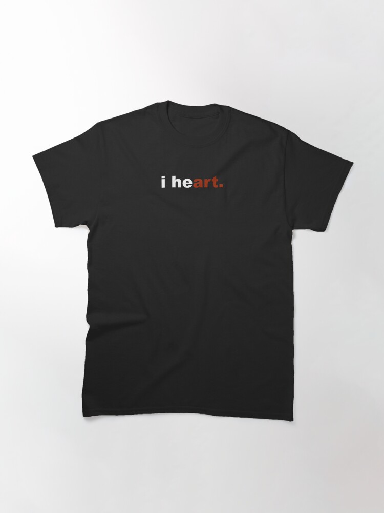 Alternate view of I Heart Art- Go Red Day- American Heart Association Classic T-Shirt