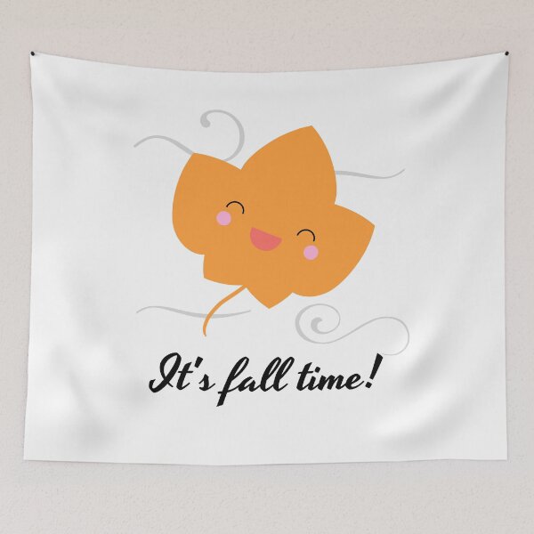 Item preview, It's fall time  - cute autumn leaf falling with the wind  designed and sold by LeenDesign.