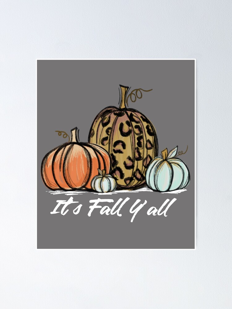 Its Fall Yall Leopard Boho Pumpkins Fall Design Fall Lover Sweatshirt