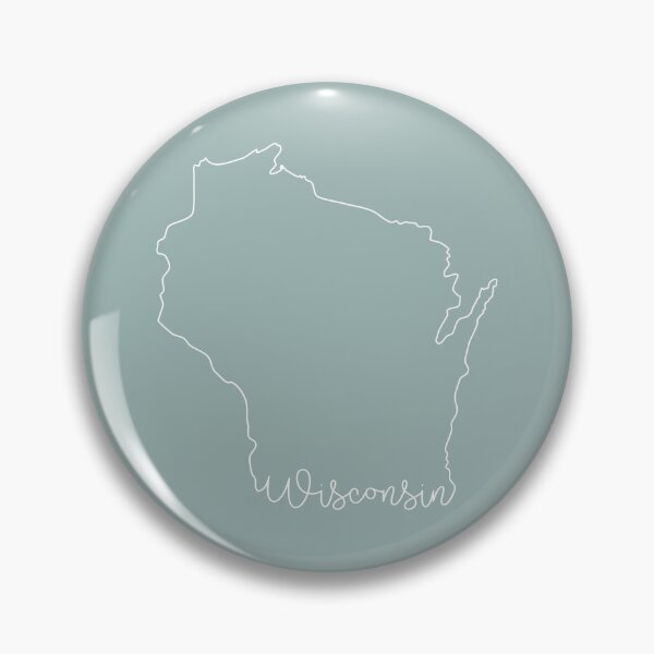 Item preview, Wisconsin Cursive State Outline designed and sold by GreatLakesLocal.