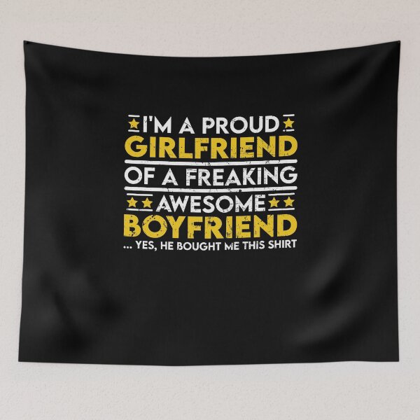 Item preview, I'm a Proud Girlfriend of a Freaking Awesome Boyfriend designed and sold by sesa10.