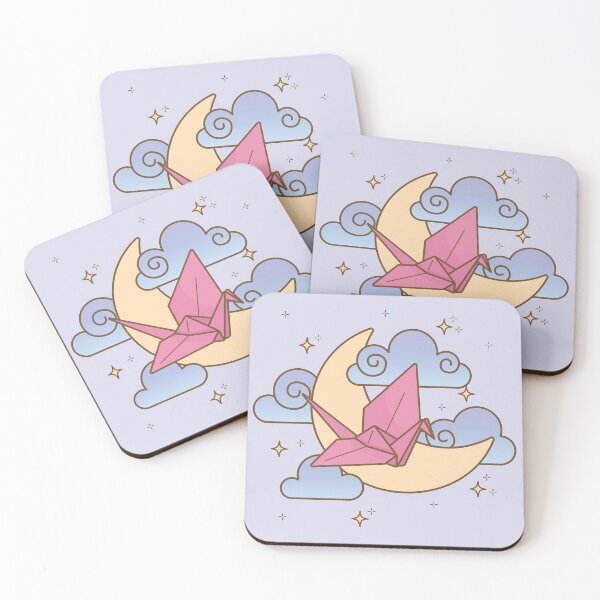 Item preview, Tsuru with Moon and Clouds designed and sold by LuYukari.