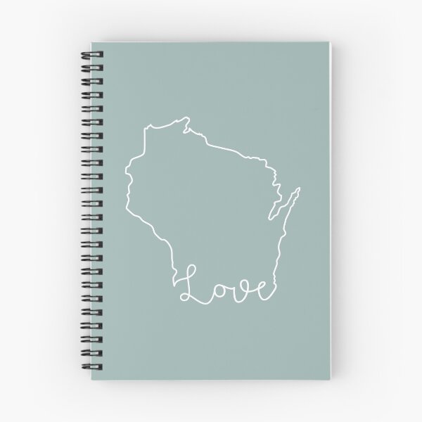 Item preview, Wisconsin Cursive Love Home State Outline designed and sold by GreatLakesLocal.