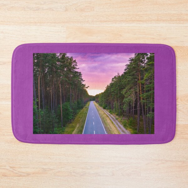 Item preview, Road through forest under purple sunset sky designed and sold by raphotography88.