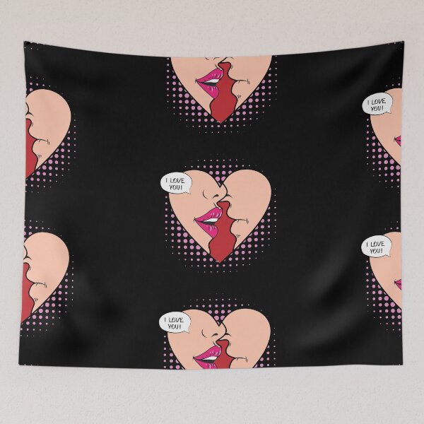 Item preview, I love you! Heart kisses  designed and sold by Got-Ya-Bak.