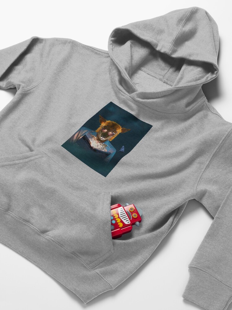 Alternate view of Batzilla - Bat Fantasy Kids Pullover Hoodie