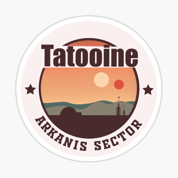 Vista previa del artículo con la obra «Diseño retro al atardecer tatooine», diseñado y vendido por Natasha Greene.