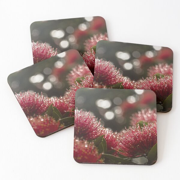 Item preview, pohutukawa flower in the rain designed and sold by DVart-nz.