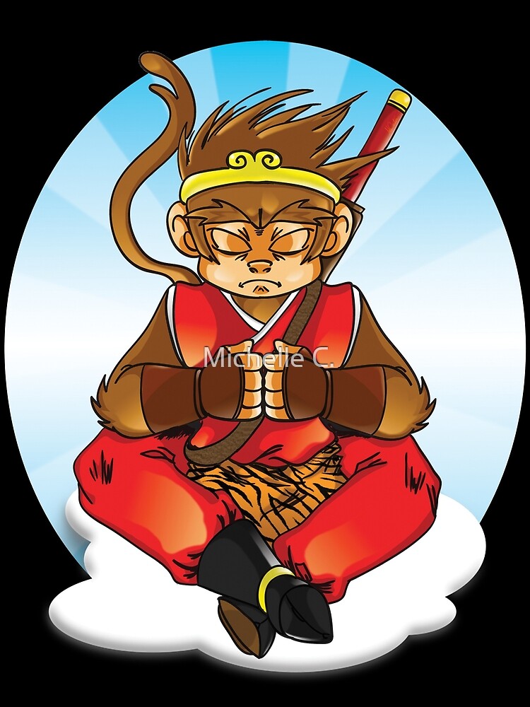 "Monkey King Meditation" by Michelle C. Redbubble