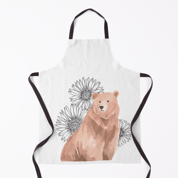 Item preview, Brown Bear With Flowers | Florals designed and sold by EPOOCH.