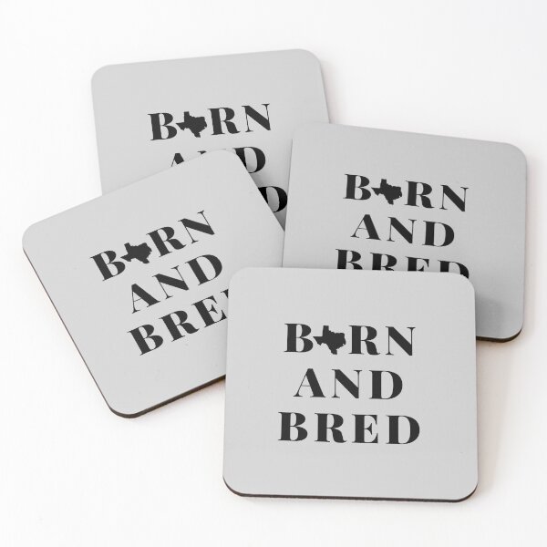 Item preview, Born and Bred with Texas Local State Shape in Black designed and sold by Shujii.