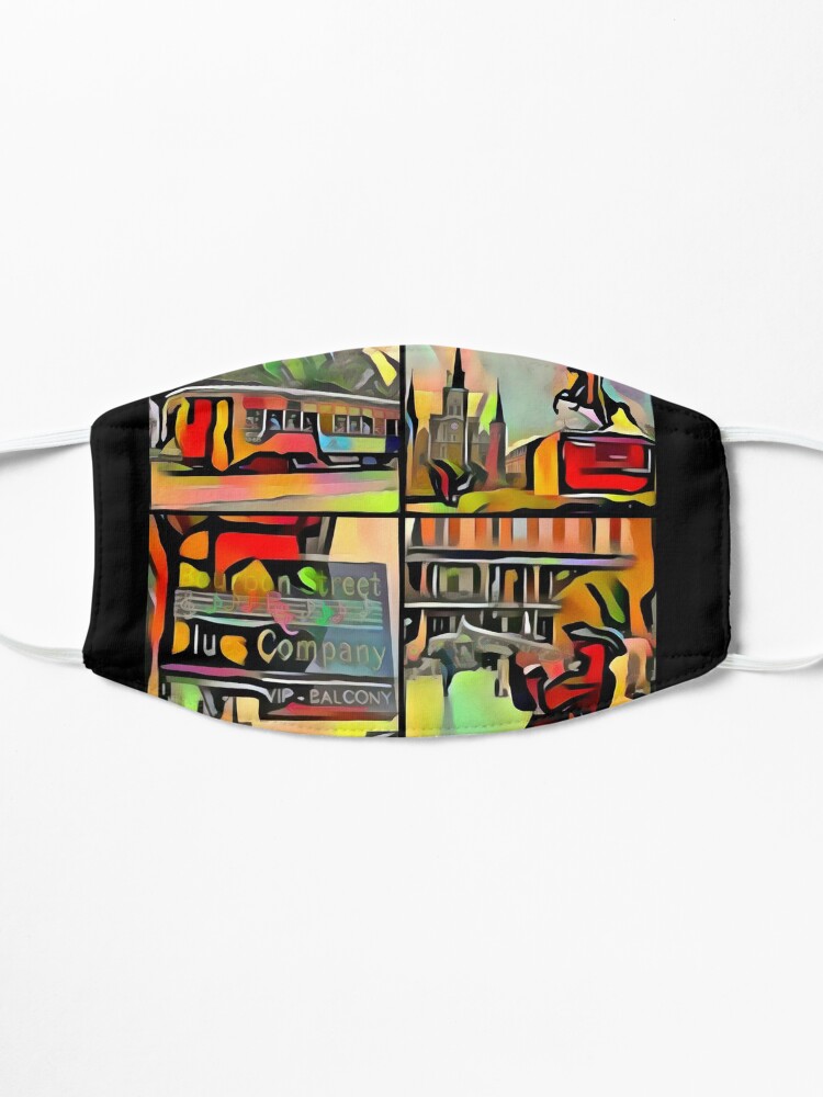 Alternate view of New Orleans-Jackson Square- Trolley-Jazz Player-Blues Bar Mask