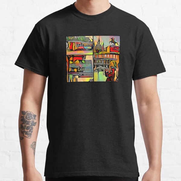 New Orleans-Jackson Square- Trolley-Jazz Player-Blues Bar Classic T-Shirt