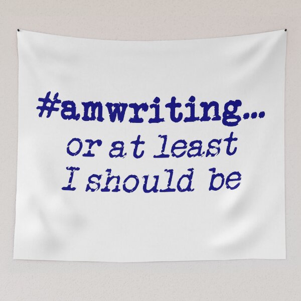 Item preview,  #amwriting... or at least I should be Navy designed and sold by TeaRoseWriter.