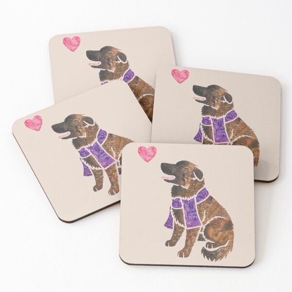 Item preview, Watercolour Estrela Mountain Dog (brindle) designed and sold by animalartbyjess.