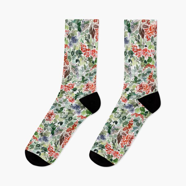 Item preview, Bright Winter Floral on White designed and sold by Sidetracks.