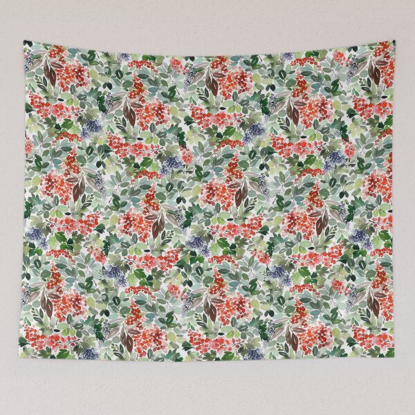 Item preview, Bright Winter Floral on White designed and sold by Sidetracks.