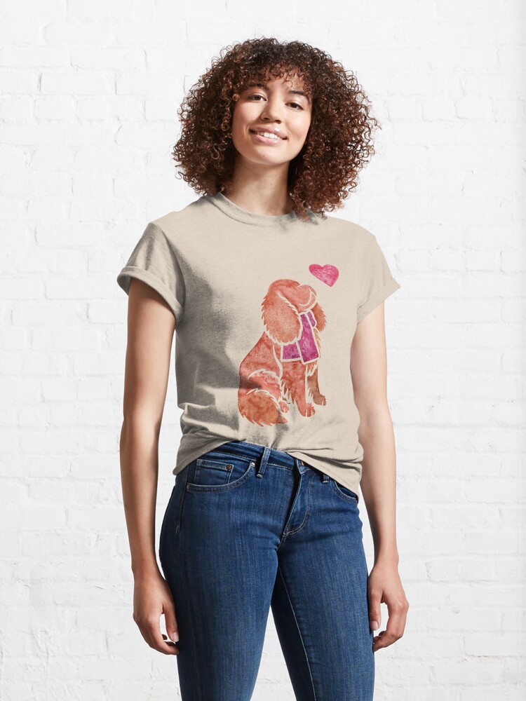 Alternate view of Watercolour Cavalier King Charles Spaniel Classic T-Shirt