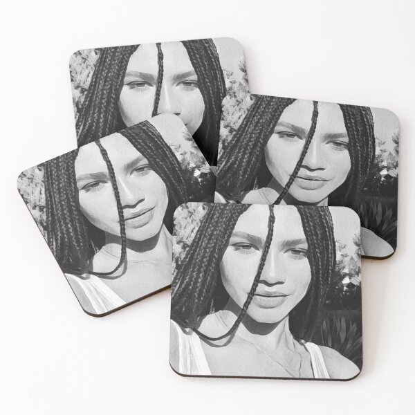 Item preview, black and white zendaya painting designed and sold by cherry by hs (coucou).