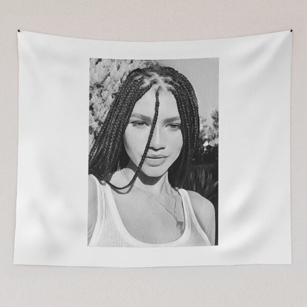 Item preview, black and white zendaya painting designed and sold by cherry by hs (coucou).