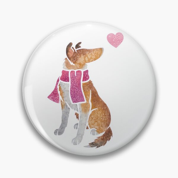 Item preview, Watercolour Smooth Collie dog designed and sold by animalartbyjess.