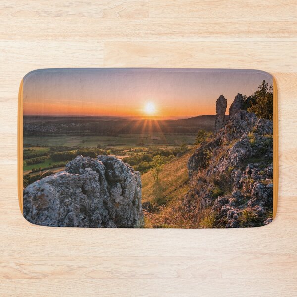 Item preview, Sunset on mountain Walberla in Franconian Switzerland designed and sold by raphotography88.