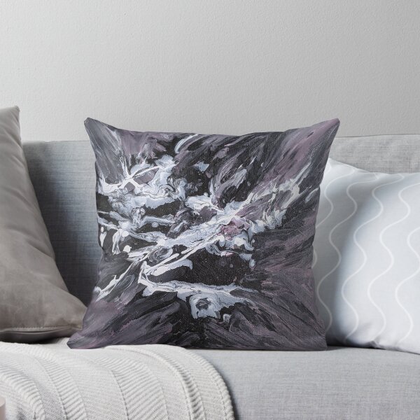 Item preview, Abstract Grunge White, Purple and Black Abstract Acrylic Art designed and sold by snowpinecone.