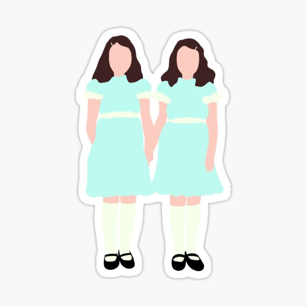 The Shining Twins Simple Design Sticker