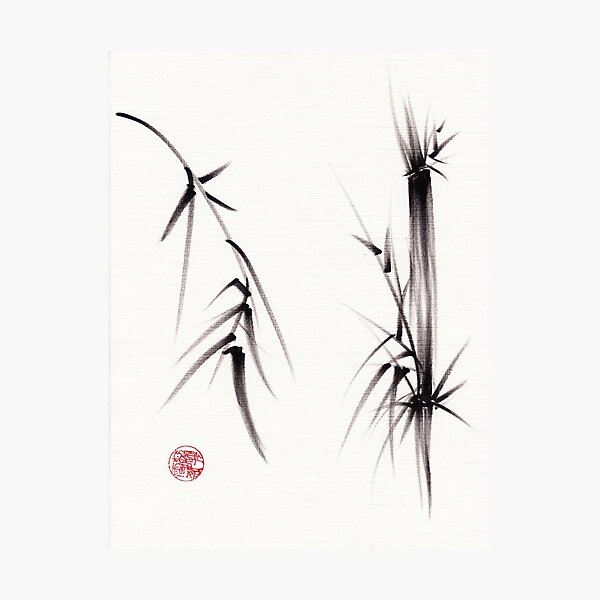 Gentle Soul Chinese japanese ink brush pen painting Photographic