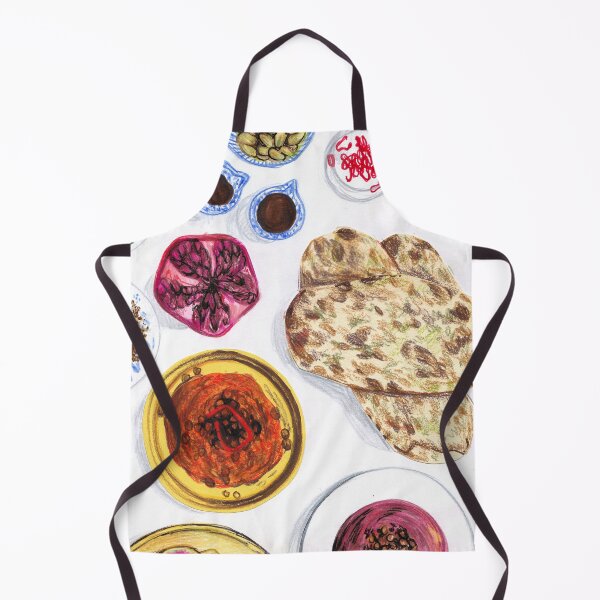 Item preview, Lebanese Flatbreads and Dips illustration designed and sold by sadnettles.