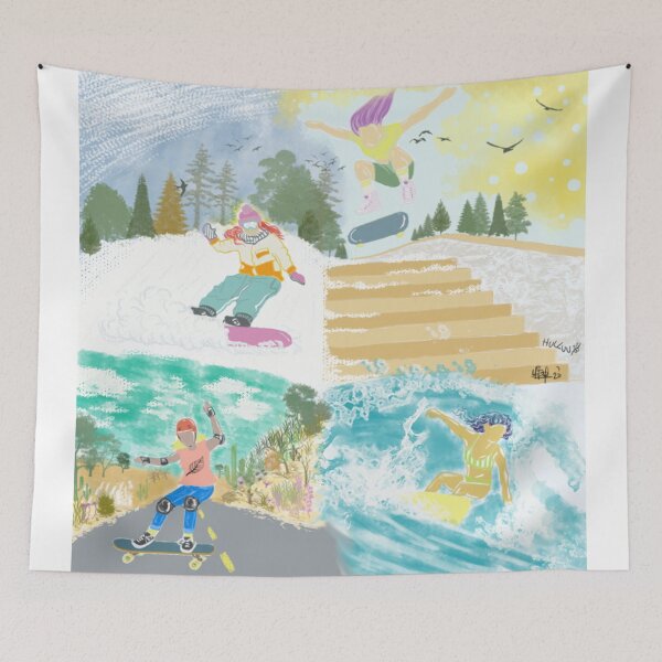 Item preview, Girls doing board extreme sports designed and sold by FlorHulluu.