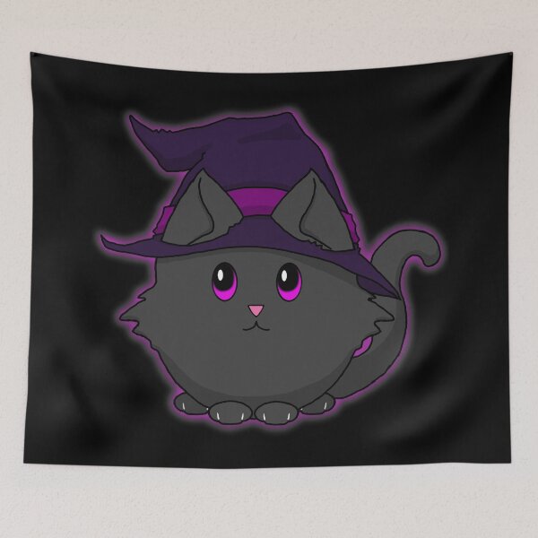 Item preview, Cute n Fluffy - Purple Kitty Witch designed and sold by Katrina Montgomery.