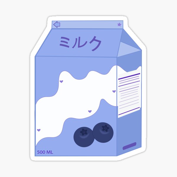 Milk Carton, Holographic Sticker, Handmade Sticker, Stickers, Kawaii M –  littlepaperies