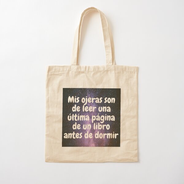 Mis ojeras son de leer una última página de un libro antes de dormir Bolsa de algodón