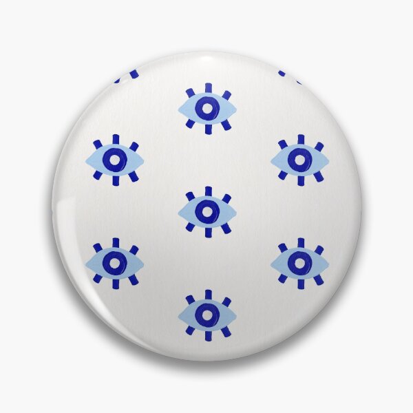 Aperçu de l'œuvre Evil Eye Dots - Bleu créée et vendue par Cat Coquillette.