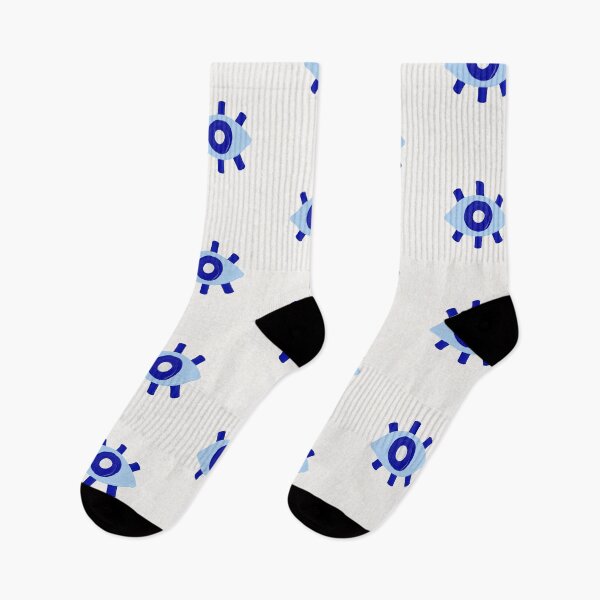 Aperçu de l'œuvre Evil Eye Dots - Bleu créée et vendue par Cat Coquillette.