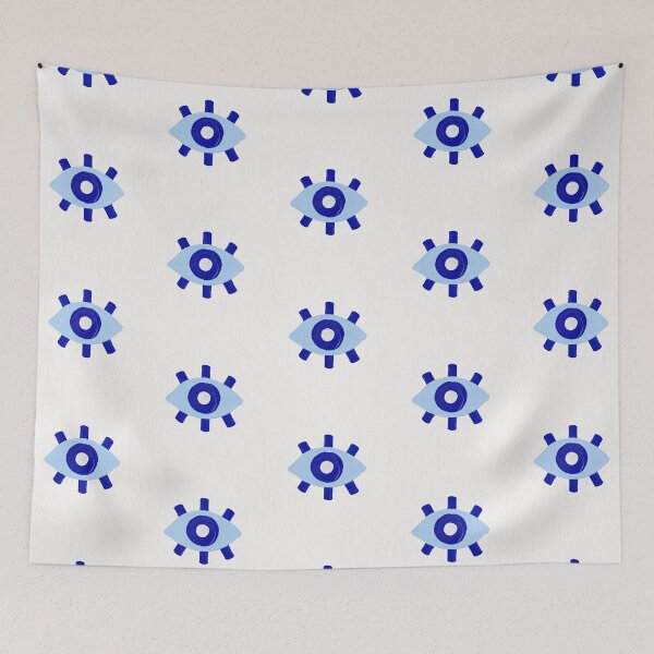 Artikelvorschau, Evil Eye Dots - Blau entworfen und verkauft von Cat Coquillette.