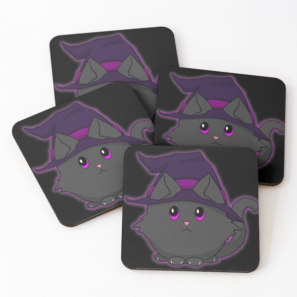 Item preview, Cute n Fluffy - Purple Kitty Witch designed and sold by Katrina Montgomery.
