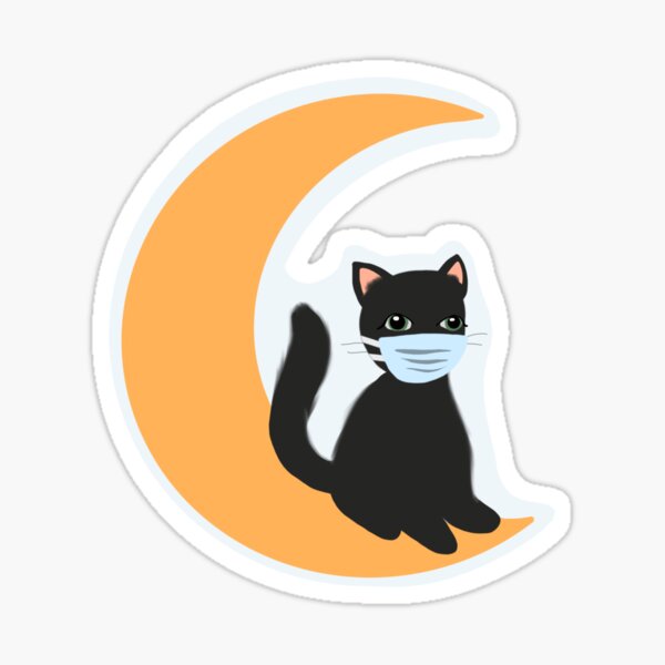 Cat With a Mask Sticker