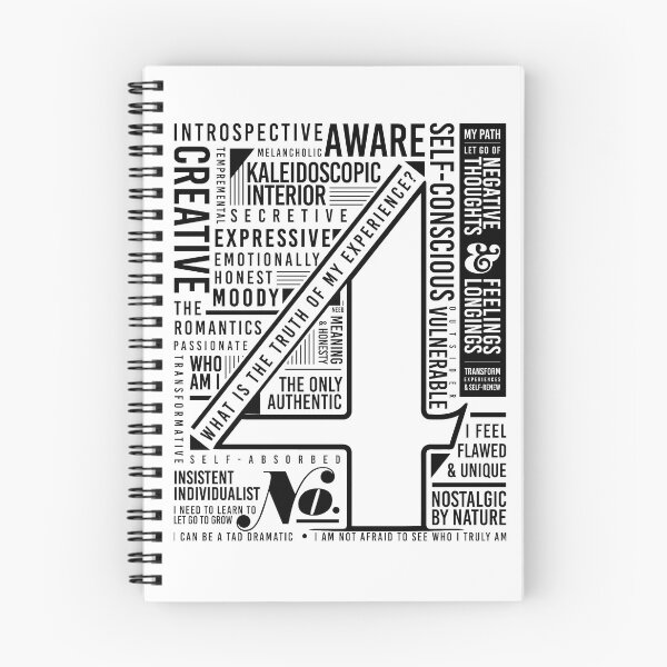 Item preview, Enneagram 4 personality traits graphic designed and sold by Bless-Up-Store.