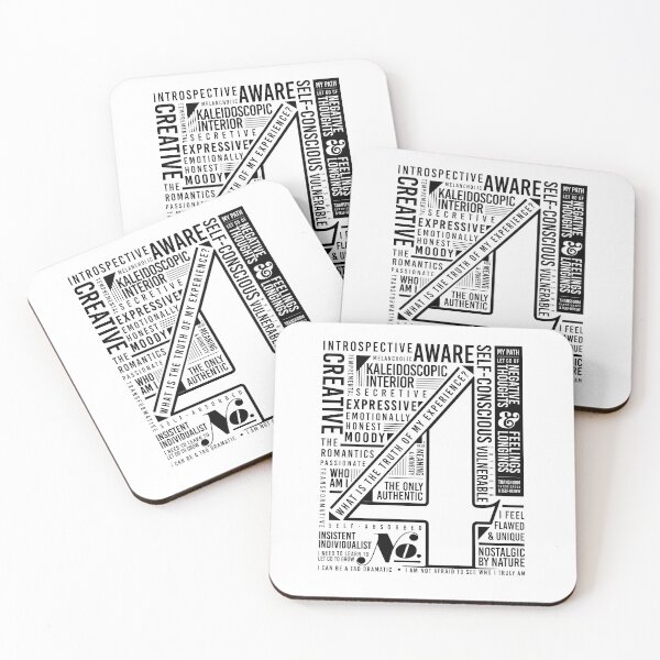 Item preview, Enneagram 4 personality traits graphic designed and sold by Bless-Up-Store.