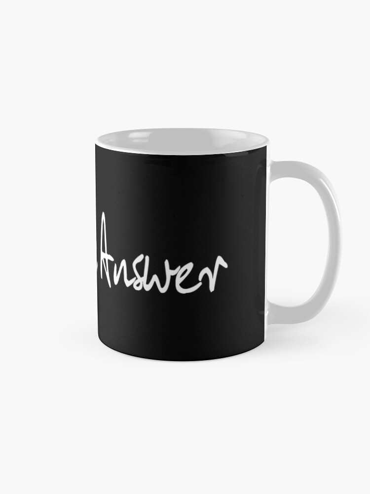 Alternate view of Love Is The Answer - White Print Coffee Mug