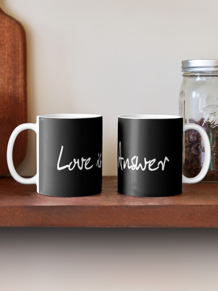 Alternate view of Love Is The Answer - White Print Coffee Mug