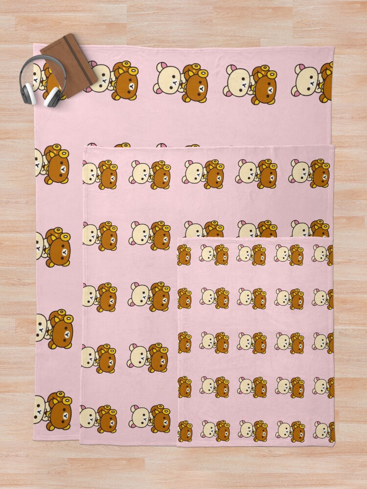 "korilakkuma driving a Rilakkuma car" Throw Blanket for Sale by