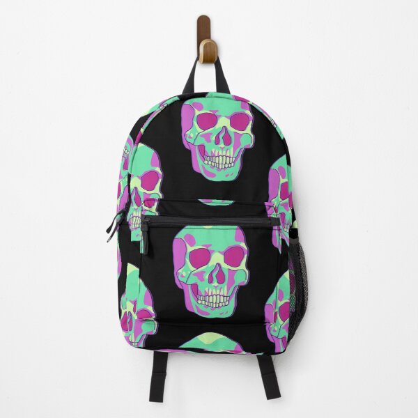 Item preview, Green and Purple Psychedelic Skull designed and sold by DippyHippie.