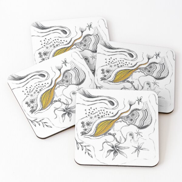 Item preview, Abstract seeds and flowers designed and sold by Mypeacefulwild.