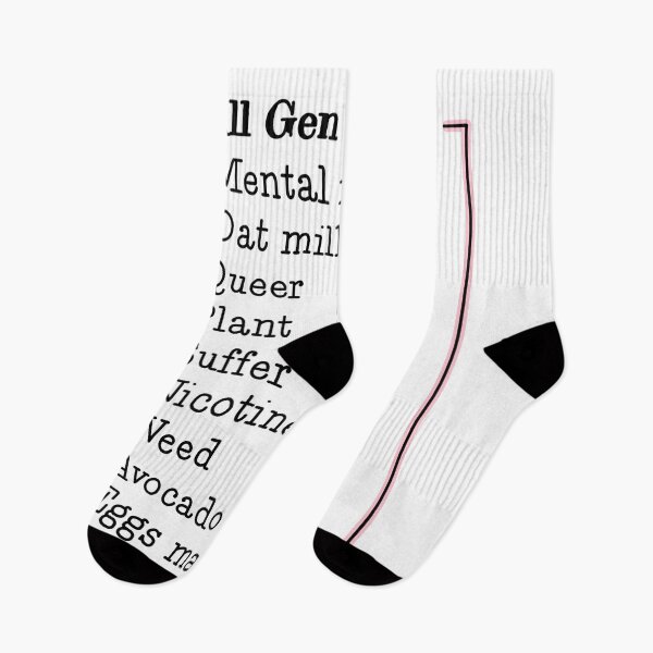 Item preview, All Gen Z know : mental illness, oat milk, queer, plant, suffer, nicotine, weed, avocado toast, eggs maybe tiktok tik tok sound designed and sold by emcazalet.