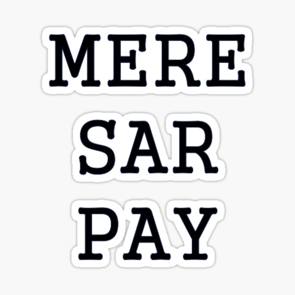 on-my-head-in-urdu-english-mere-sar-pay-sticker-sticker-for-sale-by-starlight01-redbubble