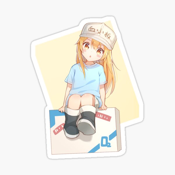 Hataraku Saibou, anime girls, cells, loli, hat, blonde, Platelet-chan, HD  phone wallpaper